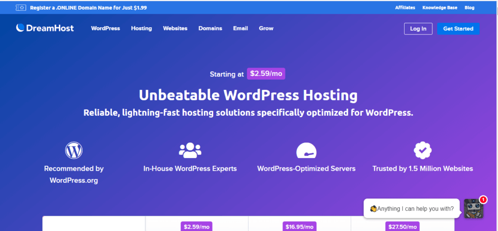 DreamHost WordPress Hosting