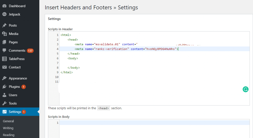 Insert Headers and Footers Plugin