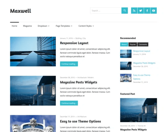 Maxwell - Free WordPress Theme
