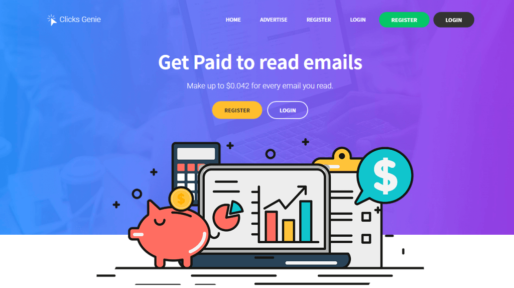 Clicks Genie - Get Paid to Read Emails