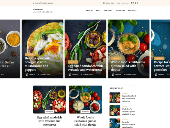 Food Blogger - Free WordPress Food Theme