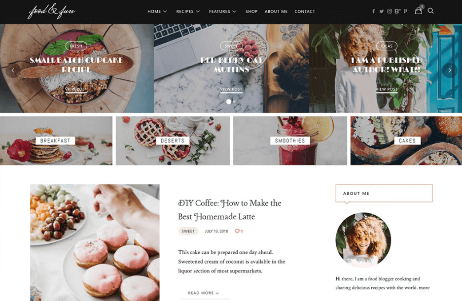 Lahanna - Food Blog WordPress Theme
