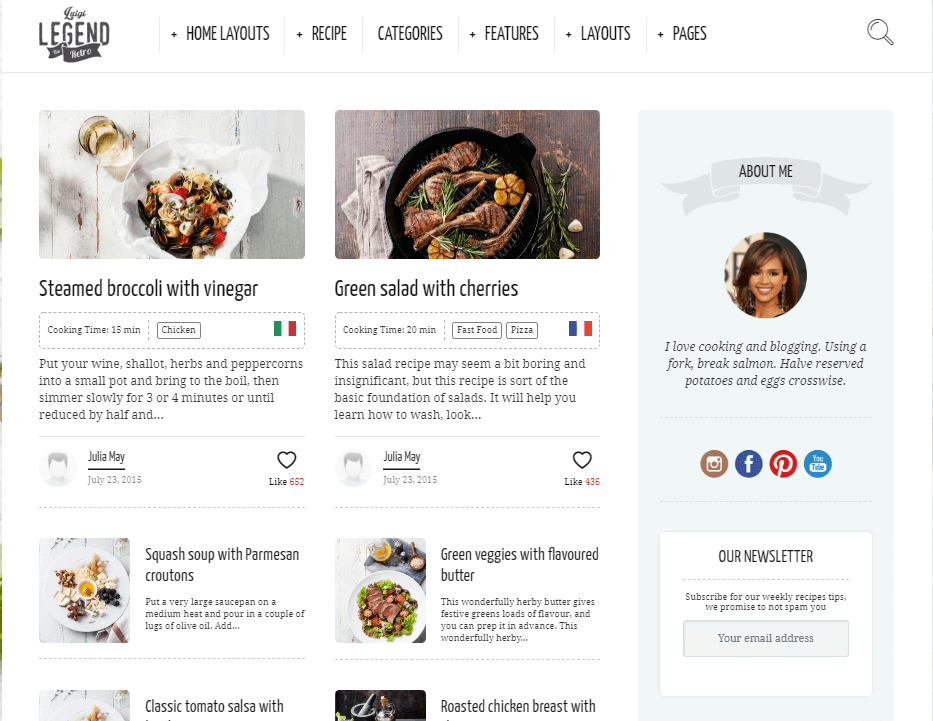 Neptune - Theme for Food Bloggers