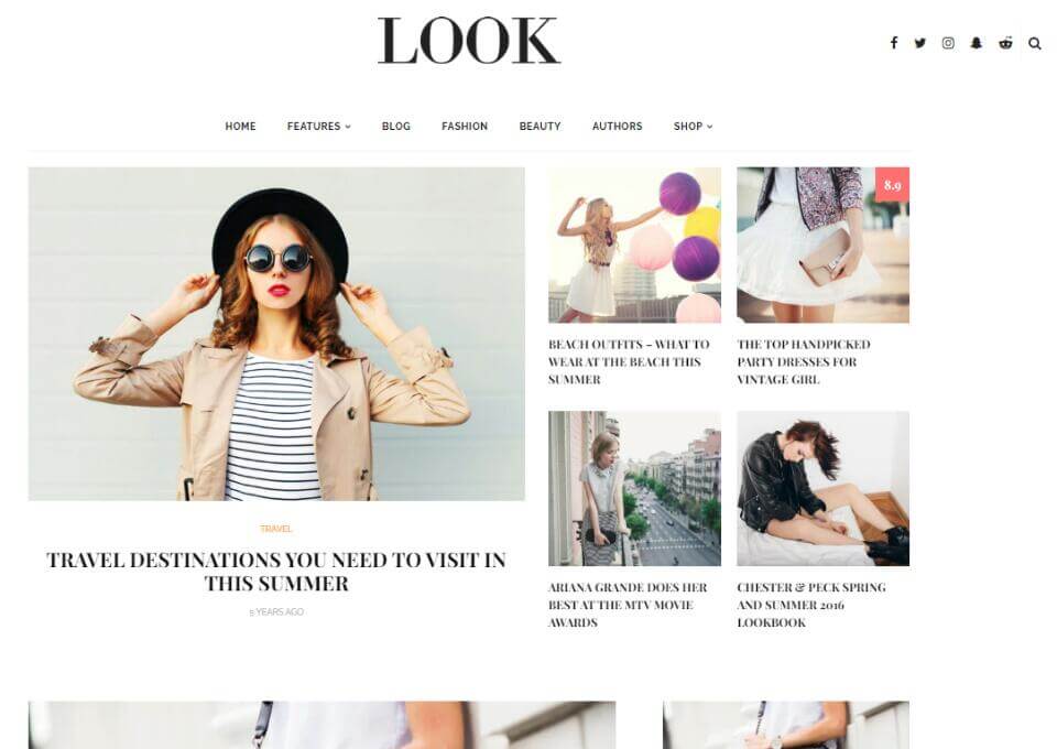 Look - Minimal Magazine and Blog WordPress Theme