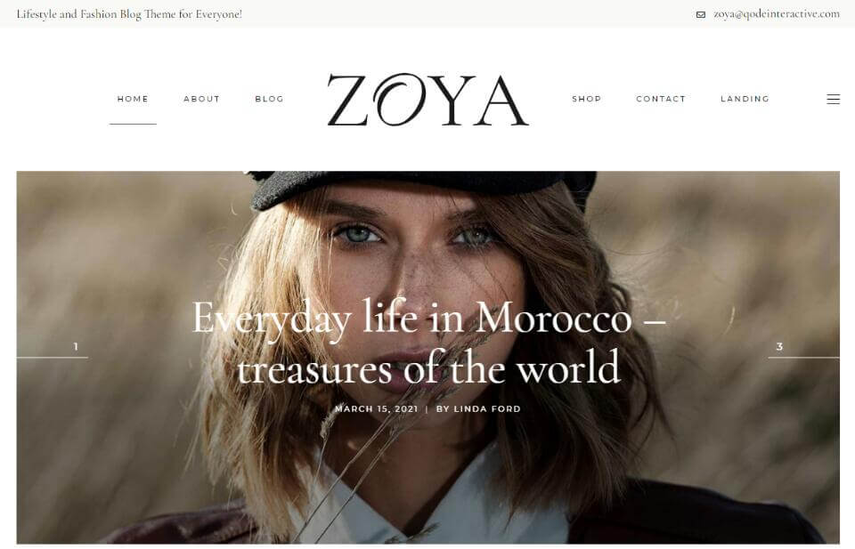 Zoya - Lifestyle Blog Theme